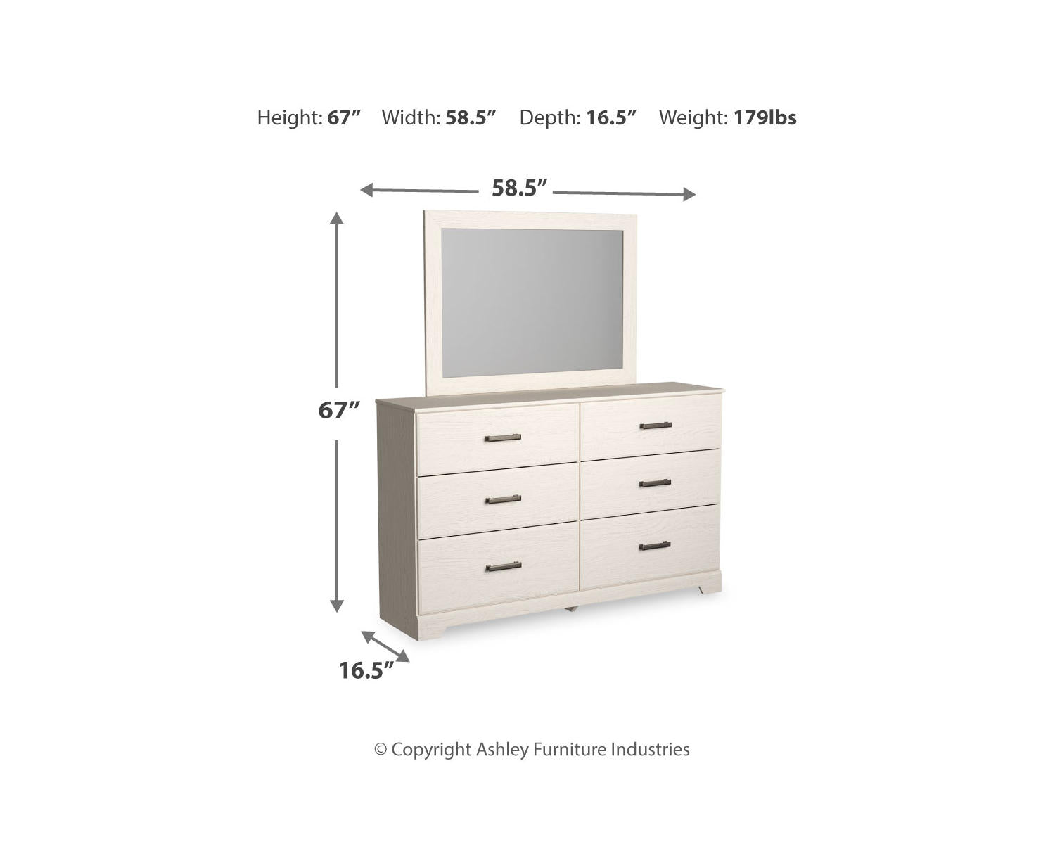 Stelsie King Panel Bed, Dresser and Mirror