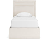 Cama individual con paneles, cómoda y espejo Stelsie