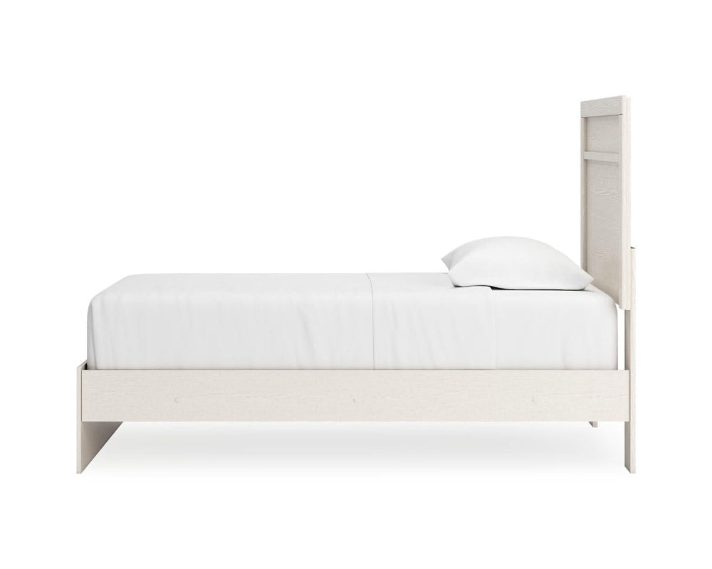 Cama individual con paneles, cómoda y espejo Stelsie