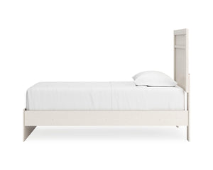 Cama individual con paneles, cómoda y espejo Stelsie