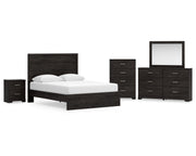 Belachime Queen Panel Bed, Dresser, Mirror, Chest and Nightstand