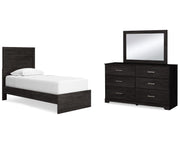 Belachime Twin Panel Bed, Dresser and Mirror