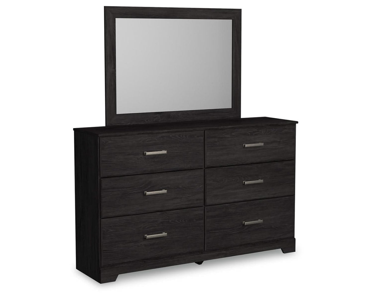 Belachime King Panel Bed, Dresser, Mirror, and Nightstand