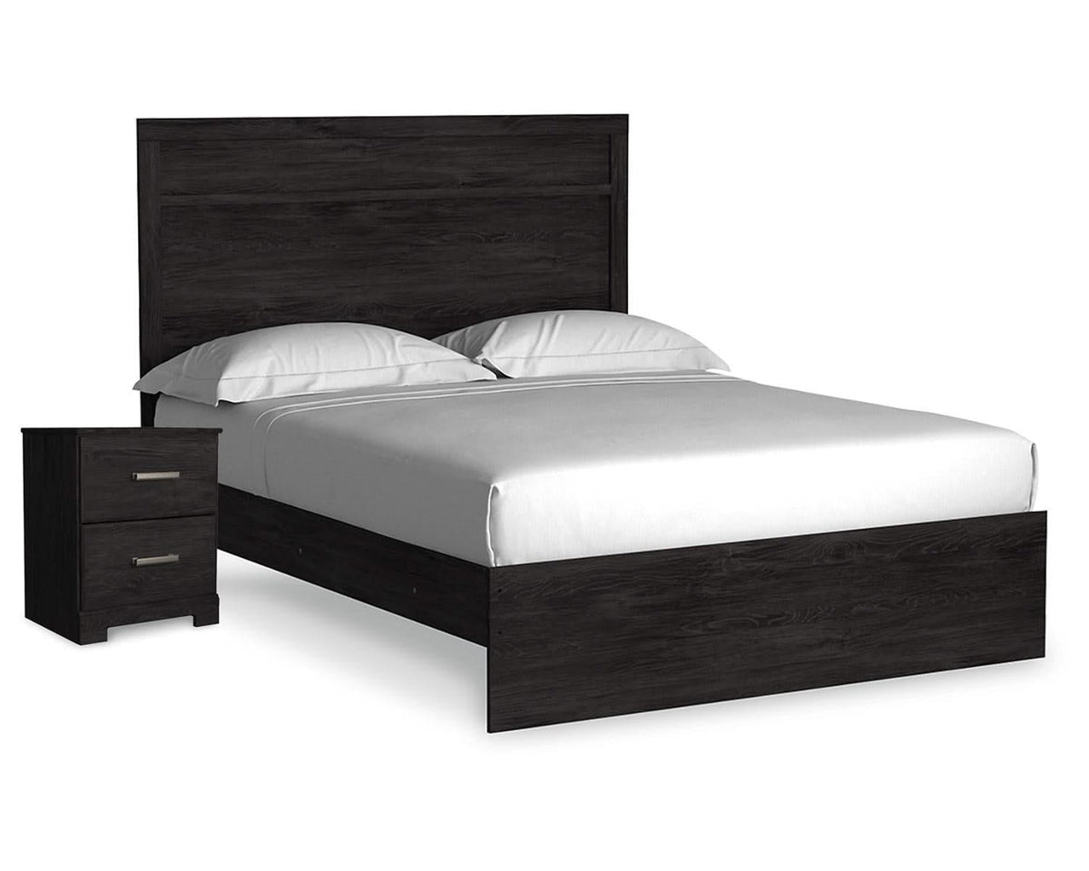 Belachime Queen Panel Bed and Nightstand