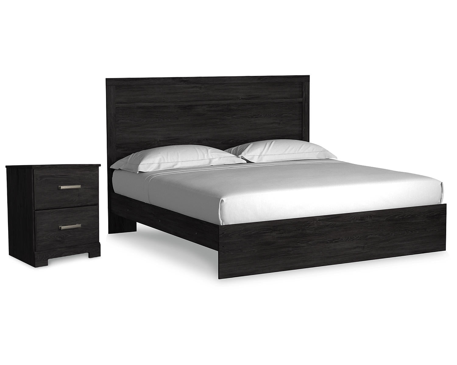 Belachime King Panel Bed and Nightstand