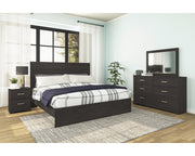 Belachime King Panel Bed, Dresser, Mirror, and Nightstand