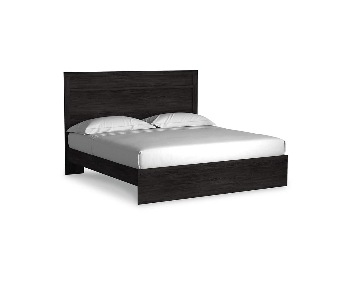 Belachime King Panel Bed and Nightstand
