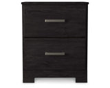 Belachime King Panel Bed and Nightstand