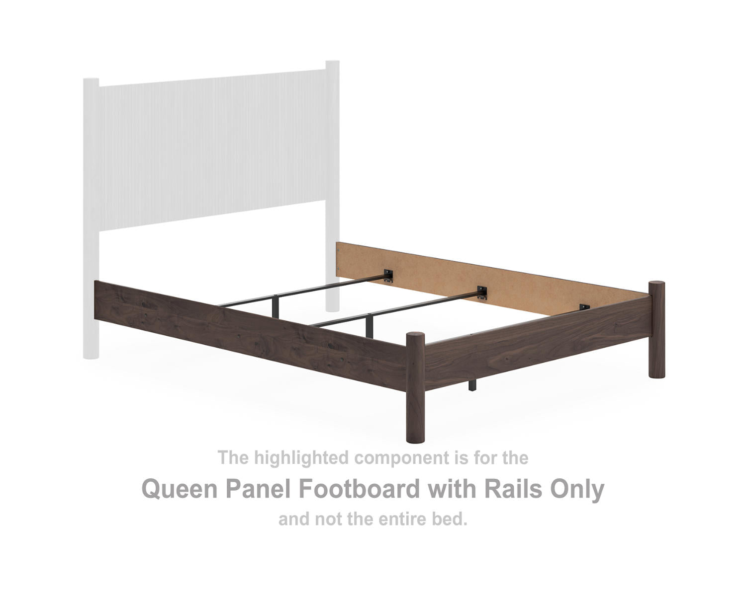 Pamytta Queen Panel Footboard with Rails
