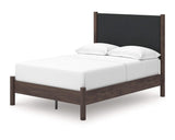 Cama de plataforma con paneles tapizados Pamytta