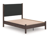 Cama de plataforma con paneles tapizados Pamytta