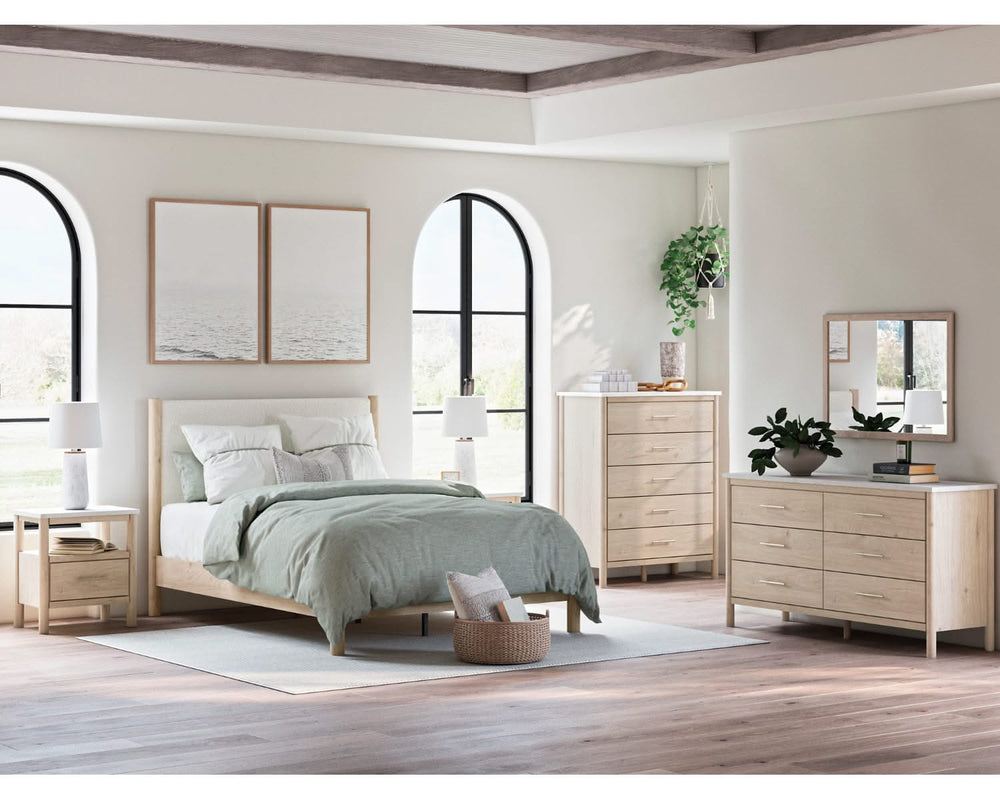 Cadmori Queen Upholstered Panel Bed