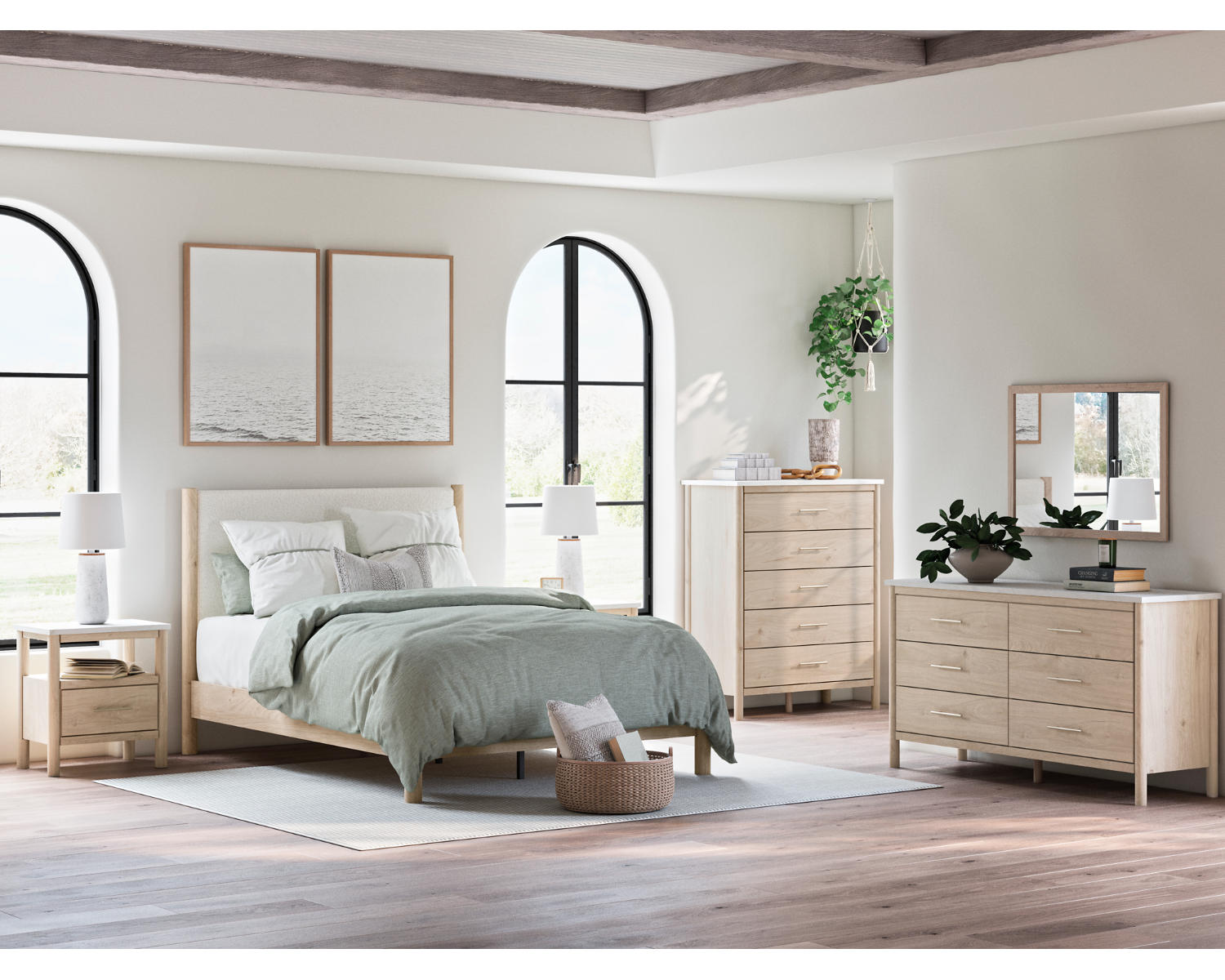Cadmori Queen Upholstered Panel Bed