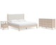 Cadmori King Upholstered Panel Bed, Dresser and Nightstand