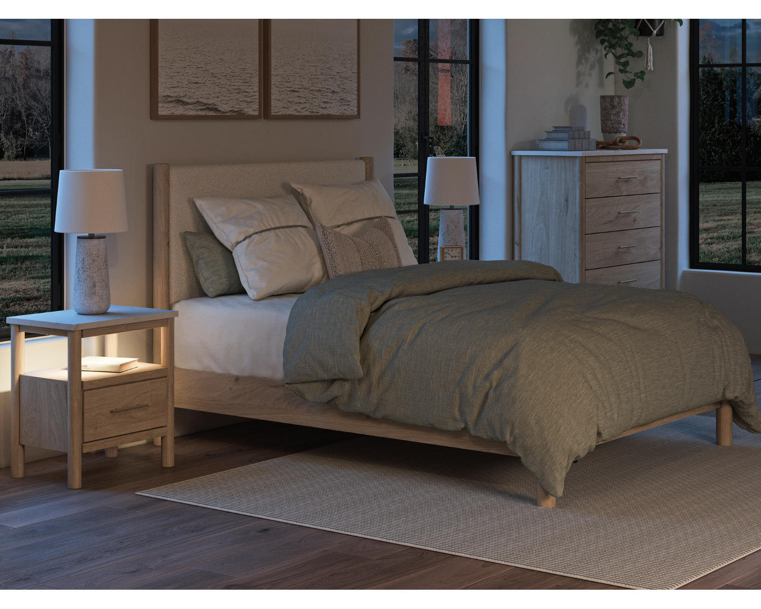 Cadmori Queen Upholstered Panel Bed