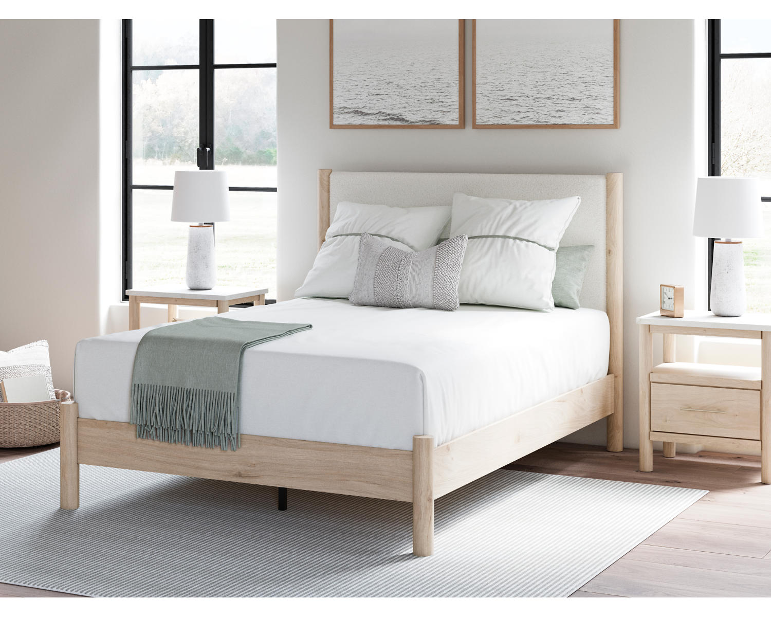 Cadmori Queen Upholstered Panel Bed