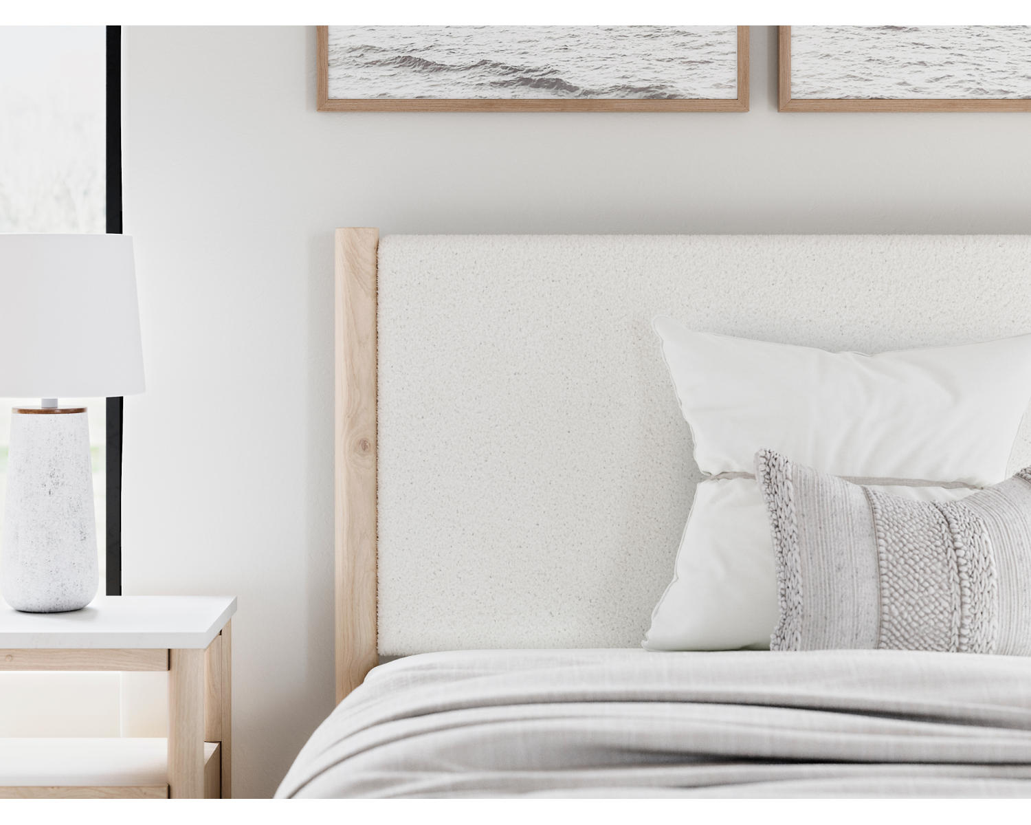 Cadmori Full Upholstered Panel Bed