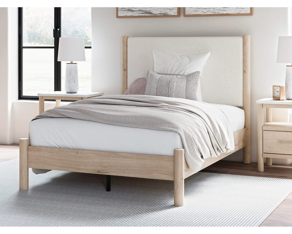 Cadmori Full Upholstered Panel Bed