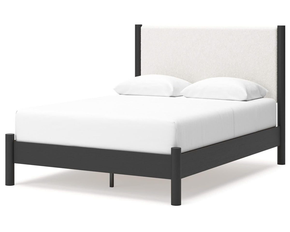 Cama Cadmori Queen con paneles tapizados