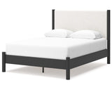 Cama Cadmori Queen con paneles tapizados