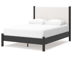 Cama Cadmori Queen con paneles tapizados
