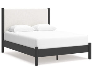 Cama Cadmori Queen con paneles tapizados