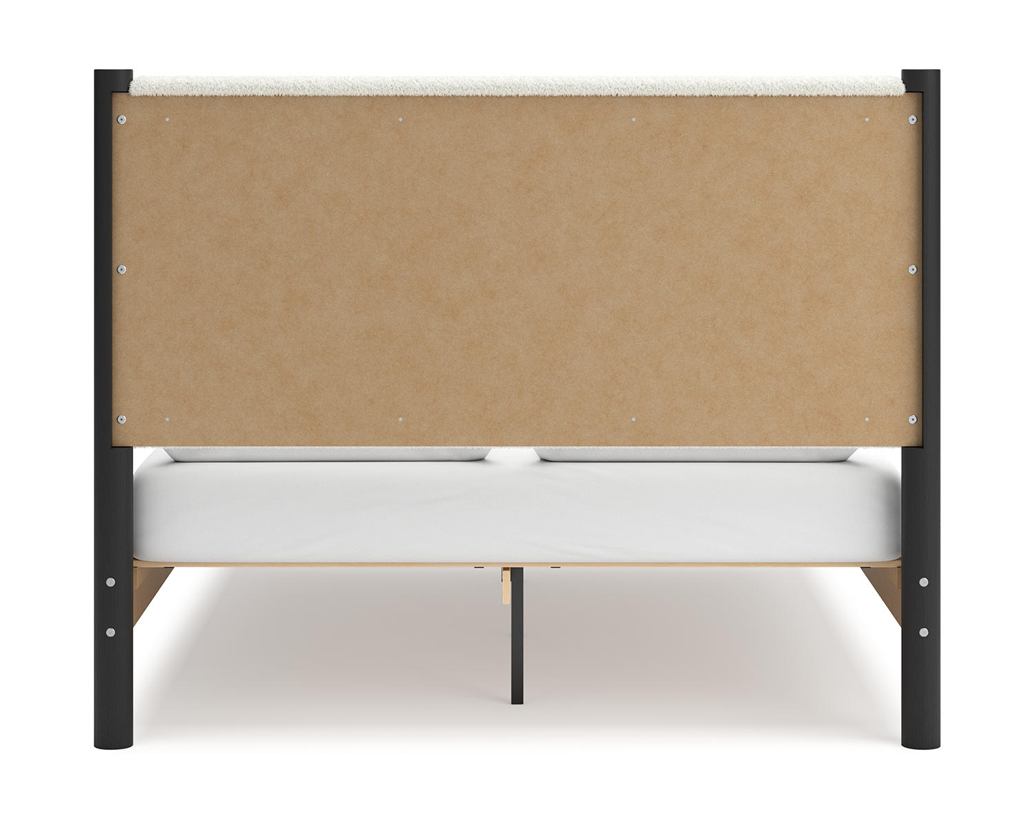 Cadmori Queen Upholstered Panel Bed, Dresser and Mirror