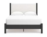 Cama Cadmori Queen con paneles tapizados
