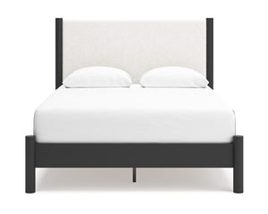 Cama Cadmori Queen con paneles tapizados