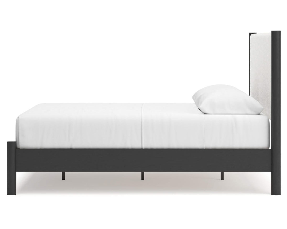 Cama Cadmori Queen con paneles tapizados