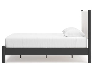 Cama Cadmori Queen con paneles tapizados