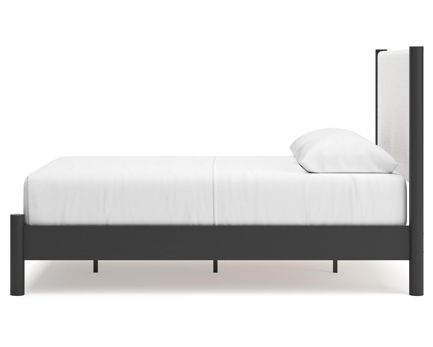 Cadmori Queen Upholstered Panel Bed, Dresser and Mirror