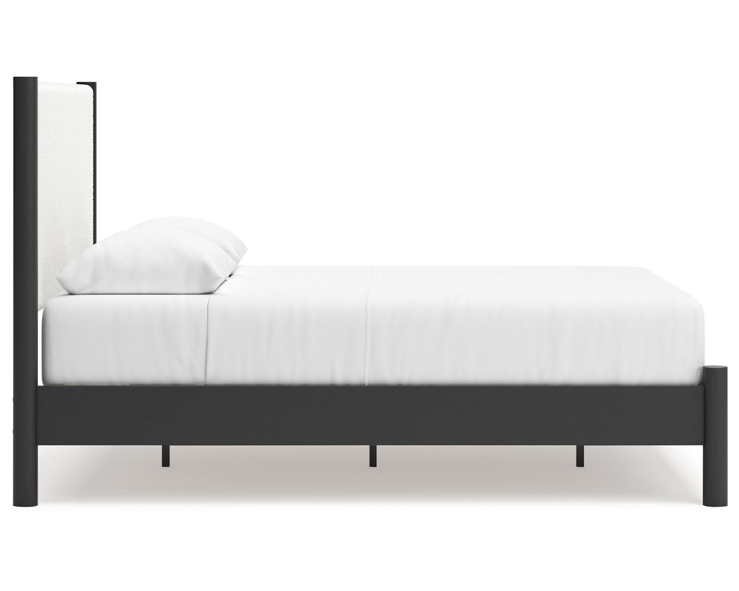 Cadmori Queen Upholstered Panel Bed, Dresser and Mirror
