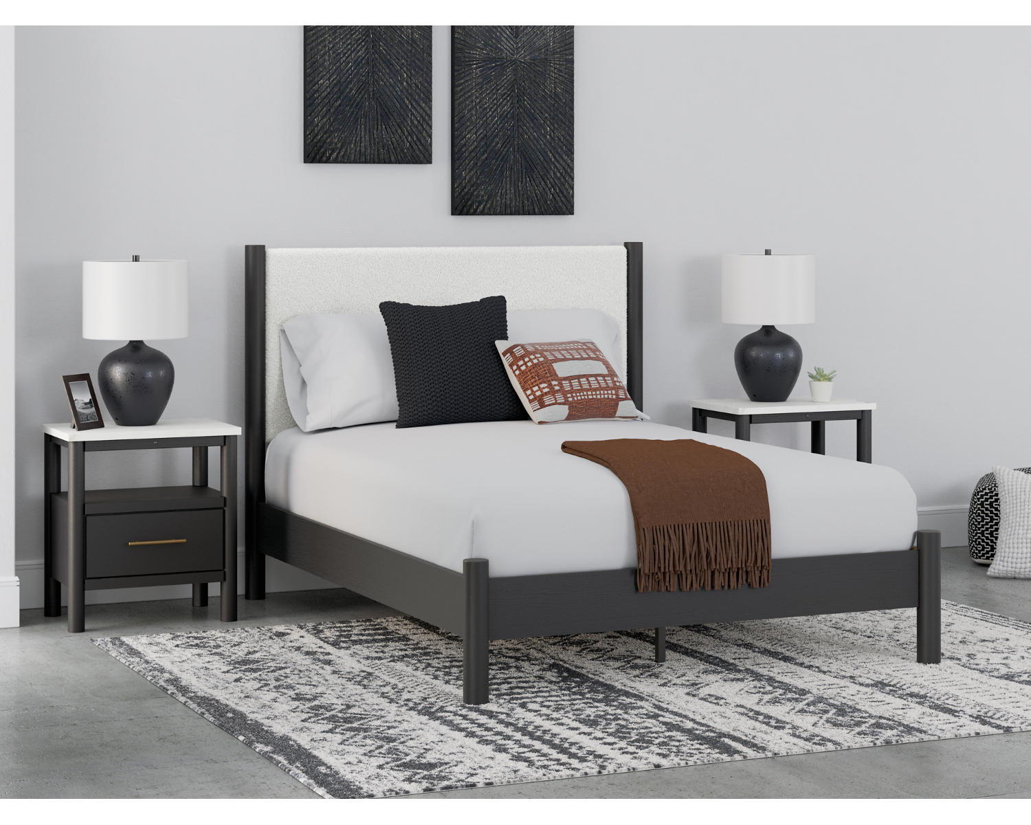 Cadmori Queen Upholstered Panel Bed
