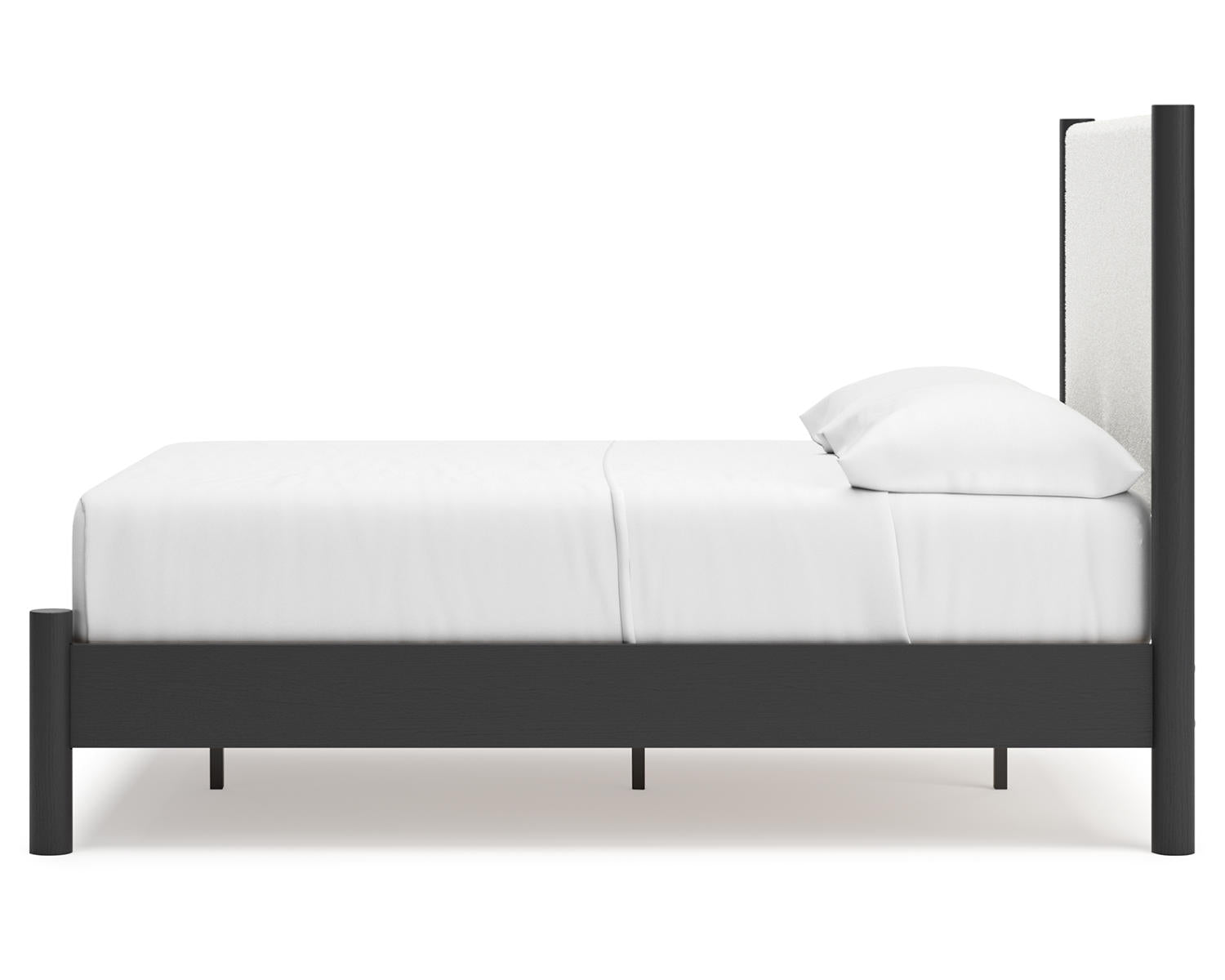 Cadmori Full Upholstered Panel Bed, Dresser and Mirror