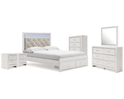 Altyra Queen Storage Bed, Dresser Mirror, Chest and 2 Nightstands