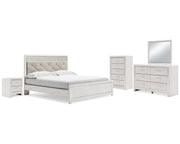 Altyra King Panel Bed, Dresser, Mirror, Chest and Nightstand