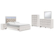 Altyra Queen Storage Bed, Dresser, Mirror, Chest and Nightstand