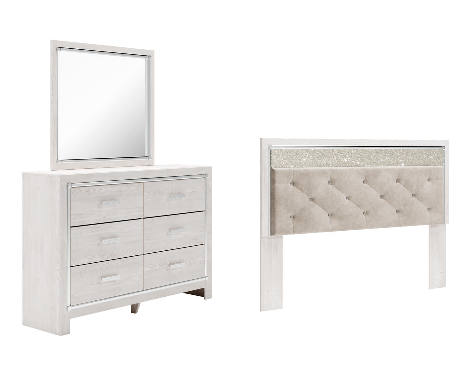 Altyra King Panel Headboard, Dresser and Mirror