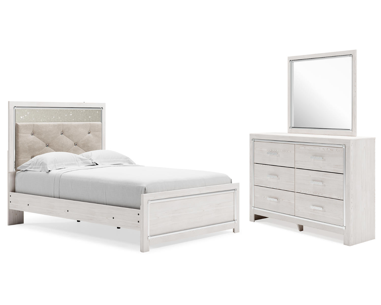 Altyra Full Panel Bed, Dresser and Mirror
