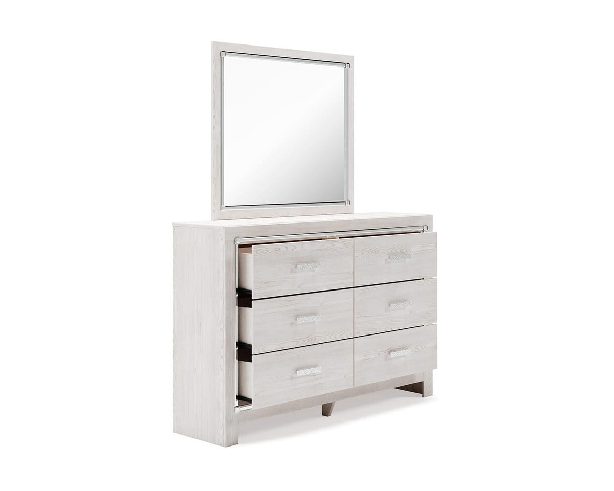 Altyra King Panel Bed, Dresser, Mirror, Chest and Nightstand