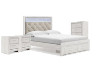 Altyra Queen Storage Bed, Chest and 2 Nightstands