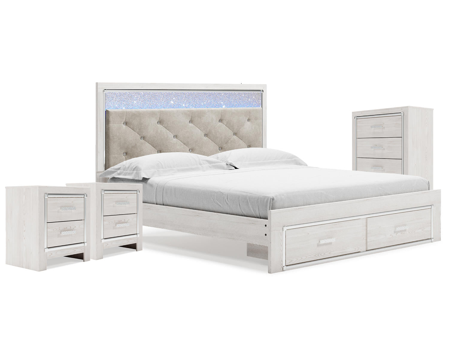 Altyra King Storage Bed, Chest and 2 Nightstands