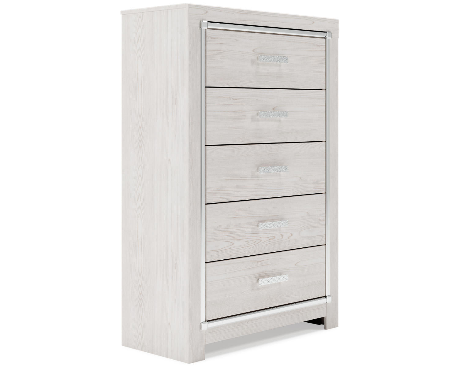 Altyra Queen Upholstered Panel Bed, Dresser, Mirror, Chest and 2 Nightstands