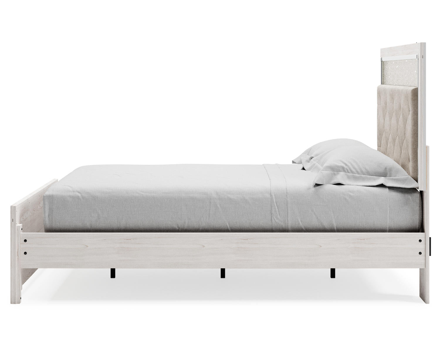 Altyra Queen Upholstered Panel Bed, Dresser, Mirror, Chest and Nightstand