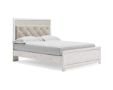 Altyra Queen Upholstered Panel Bed, Dresser, Mirror, and Chest