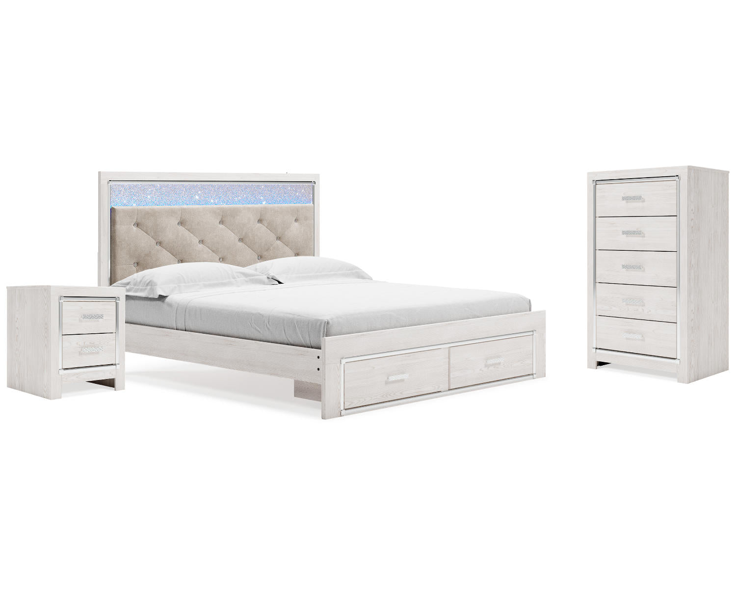 Altyra King Storage Bed, Chest and Nightstand