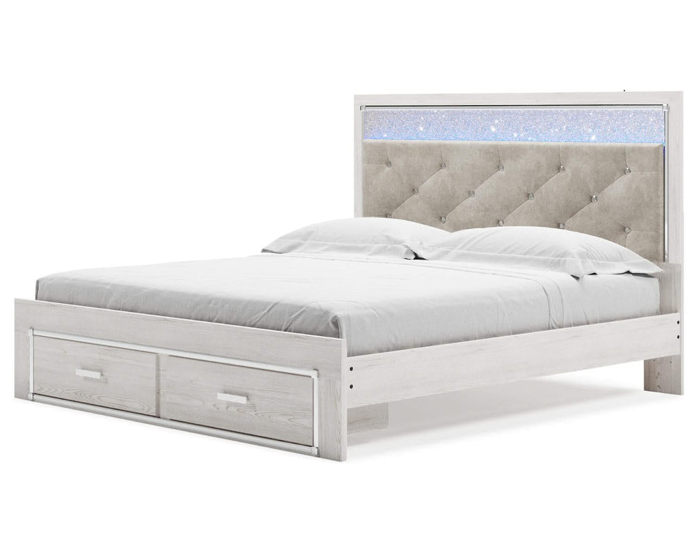 Cama tapizada con almacenaje Altyra King