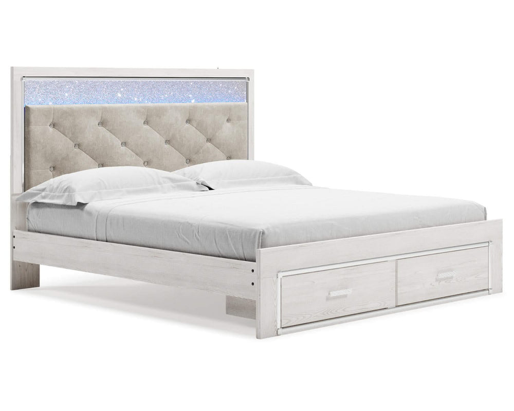 Cama tapizada con almacenaje Altyra King