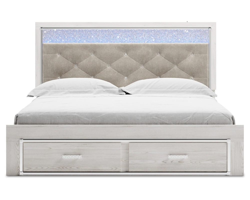 Cama tapizada con almacenaje Altyra King